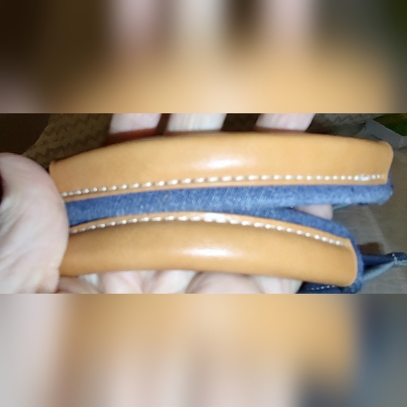 Antik Kraft Small Denim Colorblock Tote. - Picture 5 of 11